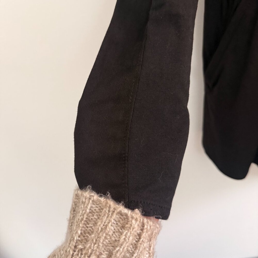 BLANKNYC Black Convertible Drape Jacket | Magnetic Cowl Neck Size M - Picture 10 of 14